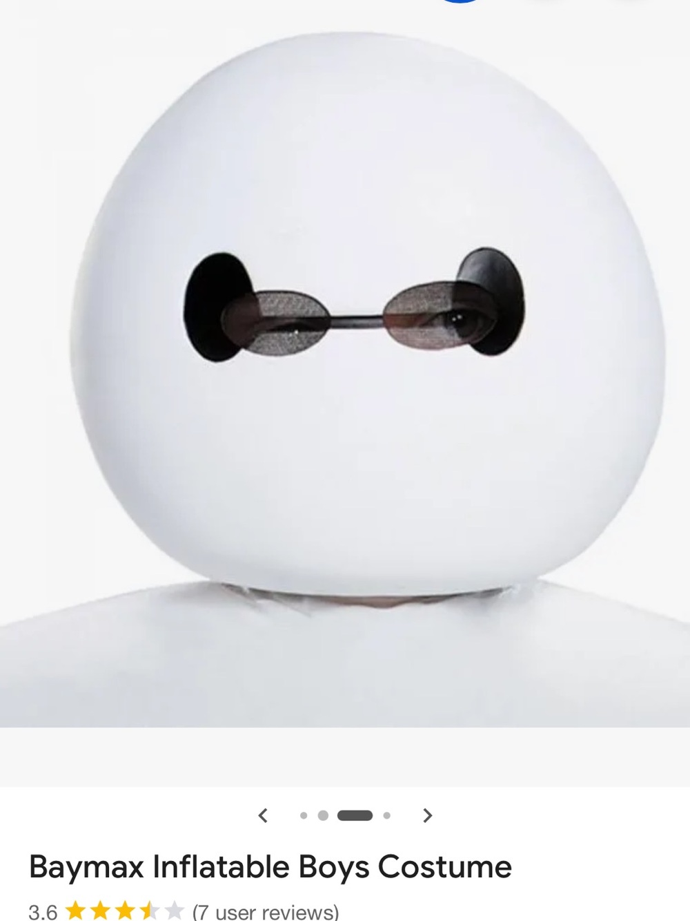 Disney Baymax Inflatable Kids Costume - White - Picture 3 of 6